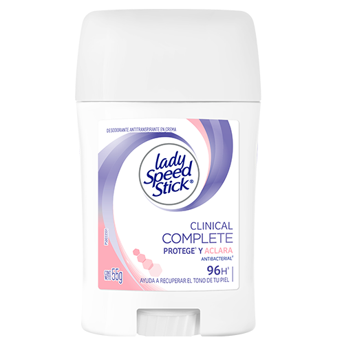Lady Speed Stick® Clinical Complete Protege* y Aclara Antibacterial** en Barra